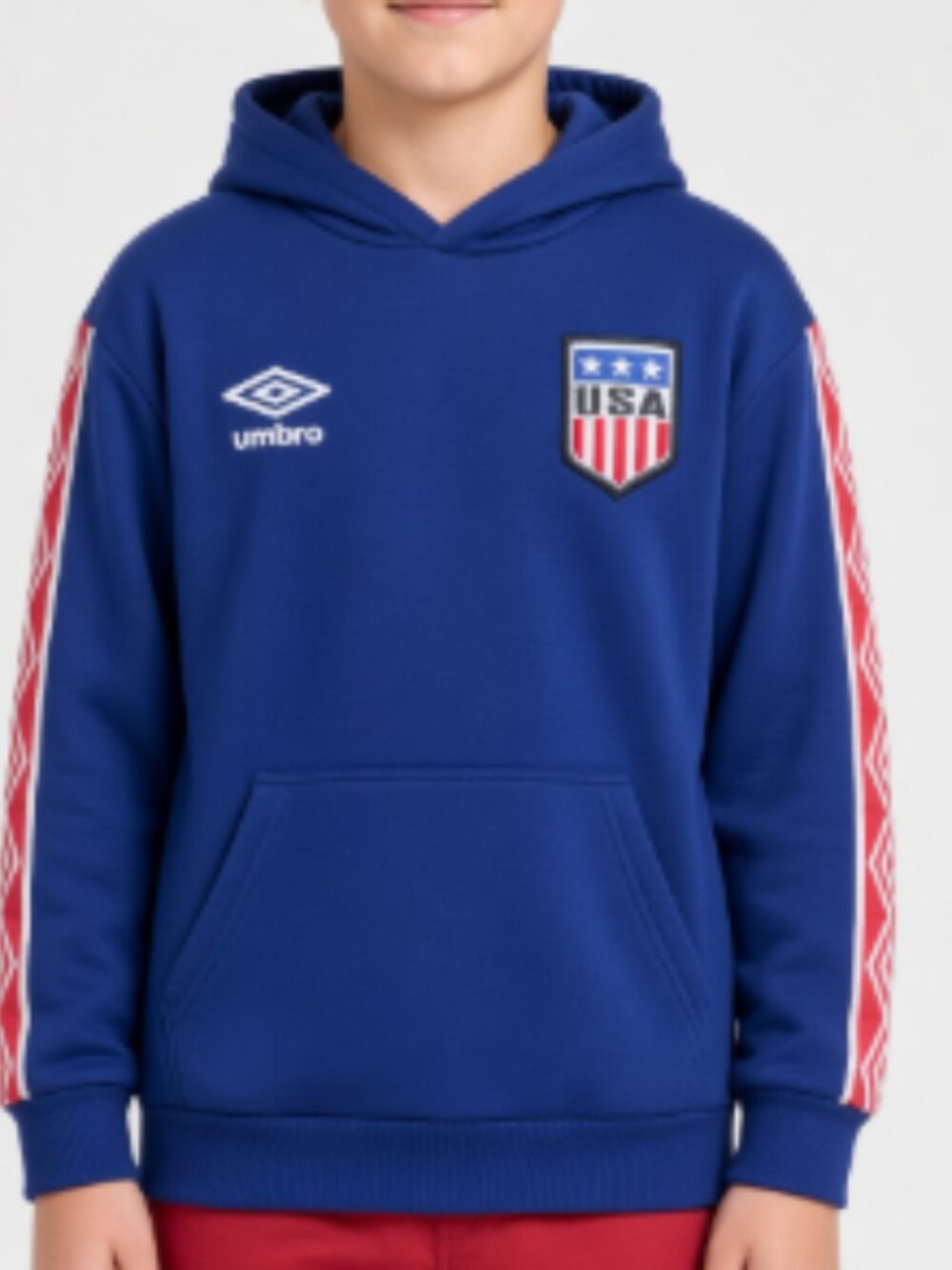 NEW Boys' Umbro Hooded USA Graphic Navy Blue Large Sweatshirt